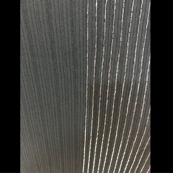 NWT $595 GREY JASON WU‎ Beaded Knit Midi Dress in Black [SZ Small ] - Picture 5 of 8